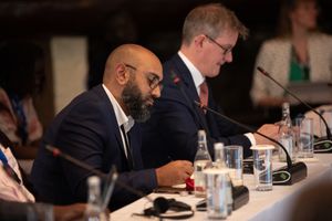 Faraaz Charania at the roundtable event